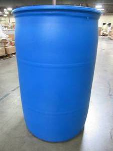 lot 224 image: 55 Gal. Blue Industrial Plastic Drum, PTH0933