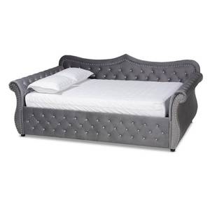 lot 5 image: Baxton Studio Abbie Grey Queen Daybed 164-10425-HD - Unclaimed Freight.