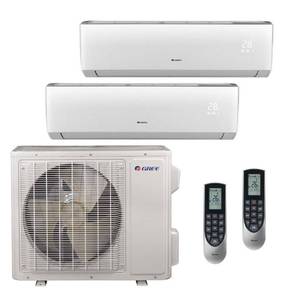 lot 228 image: Gree Multi-21 Zone 18,000 BTU 1.5 Ton Ductless Mini Split Air Conditioner with Heat, Inverter, 2 Remote - 208-230-Volt60Hz - Open Box