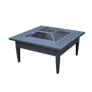 lot 239 image: Hampton Bay Riley 38 in. x 24.7 in. Square Steel Wood Burning Fire Pit Table, FTB-10085C