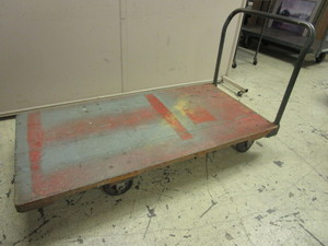 WOOD CART, WITH REMOVABLE HANDLE