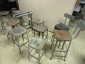 WORKSTATION STOOLS, WORKTABLE LEGS