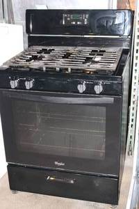 Black Whirlpool Gas Stove