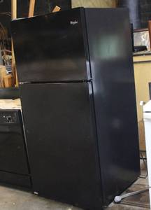 Black Whirlpool Refrigerator