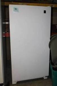White GE Upright Freezer