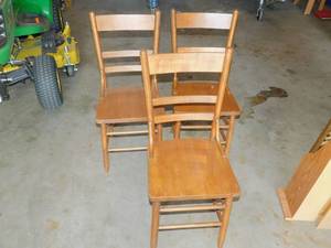 3 Wood Chairs