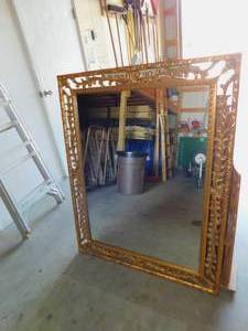 Large Decorative Wood Carved Mirror