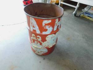 Vintage Metal Galvanized Garbage Can