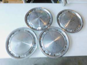 4 Vintage Hubcaps