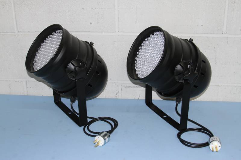 lot 41 image: Pro Lighting - Pair of Par64 Par 64 7 Channel DMX Control LED Stage  Studio  Show  Event Light