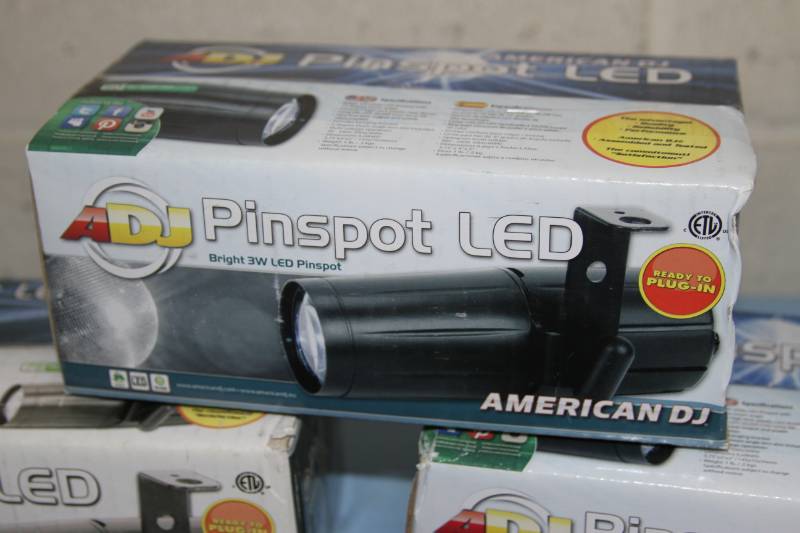 lot 55 image: American DJ ADJ Pinspot Pin Spot Light  Lighting Lot