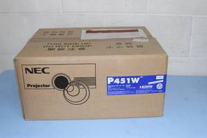 lot 1 image: NEC P451W 4500 Lumen HD Widescreen 6000 Hour Lamp Life Projector  Projection System