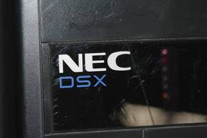 lot 33 image: NEC DSX Commercial Telephone  Phone System with Power Supply & 6 Phone Units