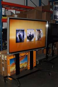 lot 20 image: Sharp PN-L702B 70 Interactive Whiteboard  LED - LCD HD Display Monitor & Rolling Stand