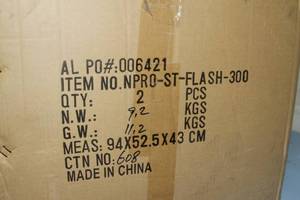 lot 49 image: New Pair of NeoFlash Neo Flash 300 Pro Lighting SMX  Audio Strobe Lights