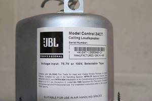 lot 93 image: PAIR of JBL Professional Audio Control 24CT Background  Foreground Ceiling Loudspeakers Speakers