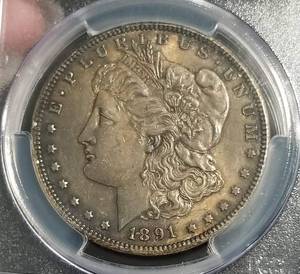 1891-CC CARSON CITY MORGAN DOLLAR AU58 PCGS
