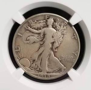 1938-D WALKING LIBERTY HALF DOLLAR F15 NGC