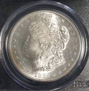 1882-S MORGAN SILVER DOLLAR MS64 PCGS