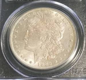 1885-O MORGAN SILVER DOLLAR MS64 PCGS