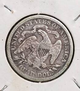1877 US SEATED LIBERTY QUARTER