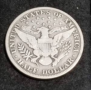 1911 BARBER SILVER HALF DOLLAR FINE