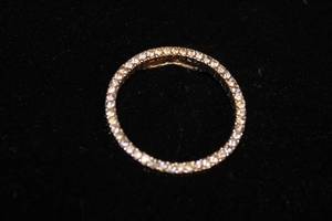 lot 66 image: David Yurman Inspired Rhinestone Circle Pendant