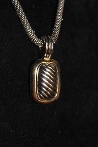 lot 65 image: David Yurman Inspired Dog Tag Necklace