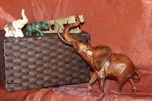 lot 83 image: Decorative Elephants, Various Sizes & Mediums