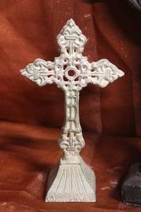 lot 25 image: Three Decorative Standing Crosses.