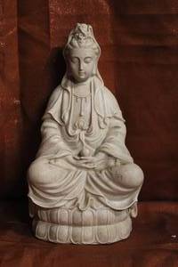 lot 73 image: Seated Meditating Statue wBall