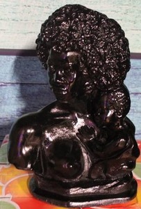 lot 74 image: Plaster African American Woman and Child Bust