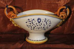 lot 104 image: Large Hand Painted Artistica Container Elaborate