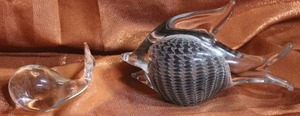 lot 123 image: Murano Glass Fish by Ronneby Plus Small Whale