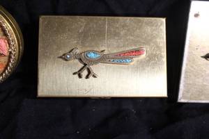 lot 134 image: Small Collectibles - Opera Glasses, Compact & Pill Box