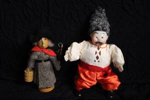 lot 147 image: Two Handmade DollsFigures from Russia