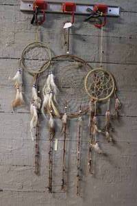 lot 157 image: Three Traditional Native American Dream Catchers