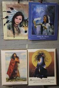 lot 29 image: Four Native American Wall Art Posters