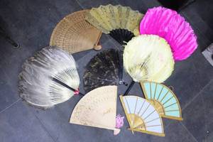 lot 138 image: Collectible Vintage Bakelite, Feather & Other Fans