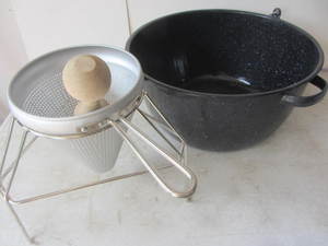 Enamel Kettle, Food Mill