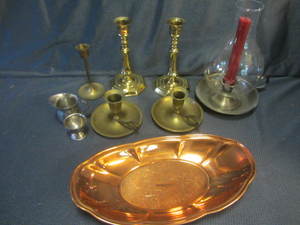 Copper, Brass Candle Stands