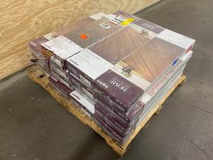 HOME DECORATORS COLLECTION Lot of 15 boxes Strand Woven Harvest 38 in. T x 4.92 in. W x 36.02 in. L Engineered Click Bamboo Flooring