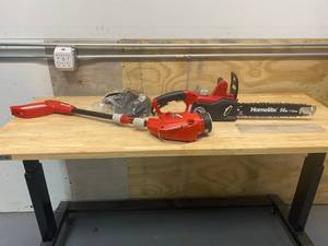 HOMELITE Lot of one 13. 4 amp Electric String TrimmerEdger and one 14 in. 9 amp Electric Chain Saw