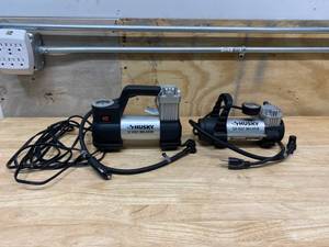 HUSKY Lot of two inflators.  Model 937 790 (20 volt) and Model 365 164 (120 volt)