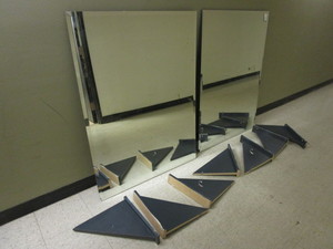 lot 314 image: WALL MOUNT MIRRORS, SHELVING
