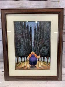 lot 5 image: Frederico Herrero Cypress & Geese 19 x 23