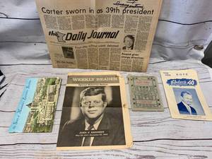 lot 12 image: Vintage Advertising including JFK Weekly Reader