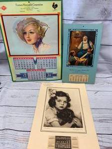 lot 14 image: 1938 & 1943 Antique Calendars