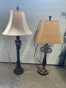 lot 19 image: Ornate Lamps (approx 3 tall)