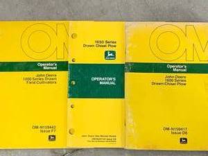 lot 84 image: Lot of 3 John Deere Manuals ($15 to $40 each on ebay)